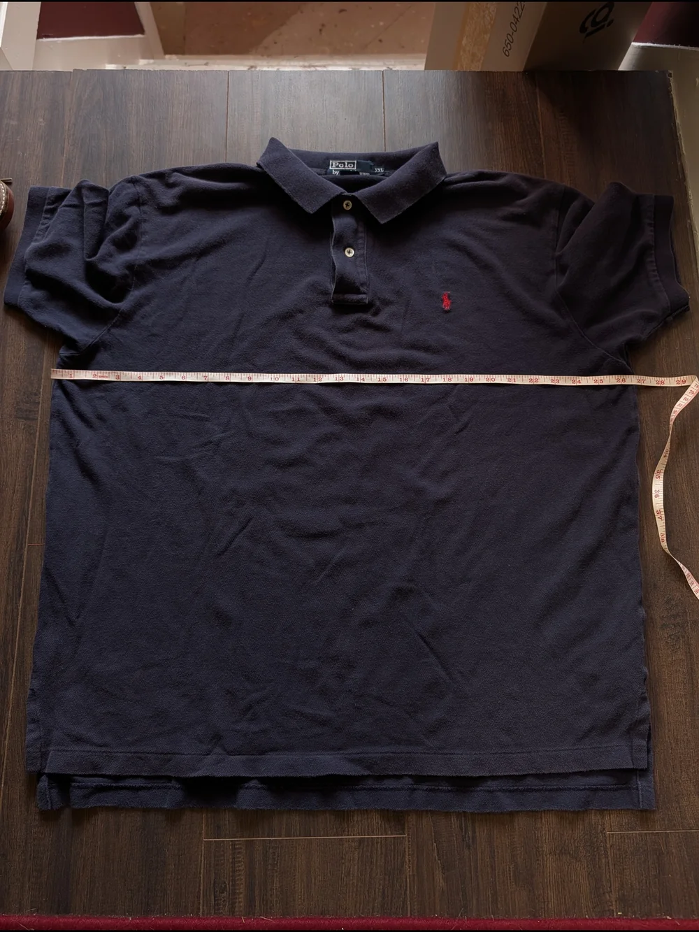 POLO RL Vintage Made In USA Navy Blue Red Logo Polo Shirt XXL
